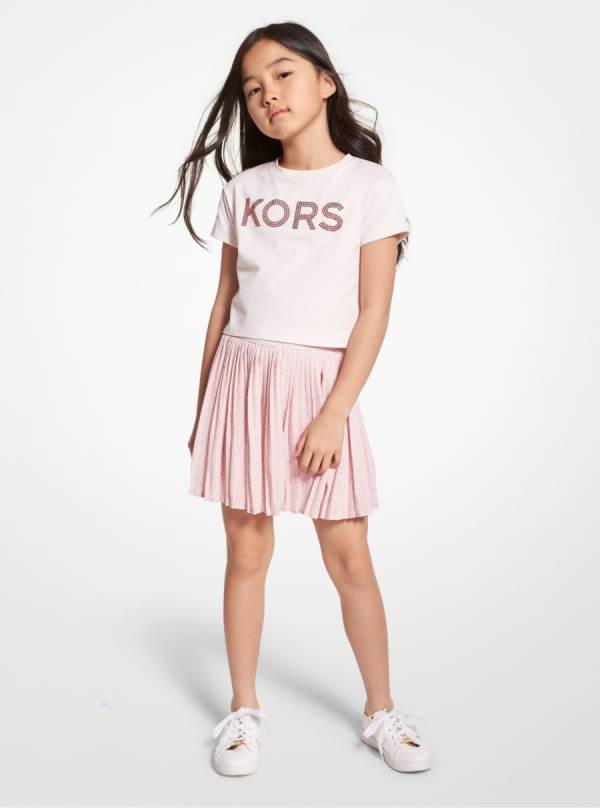 Detske Sukne Michael Kors Girls Pleated Logo Ruzove - Oblecenie Michael Kors Lacne | UHDXK-1358